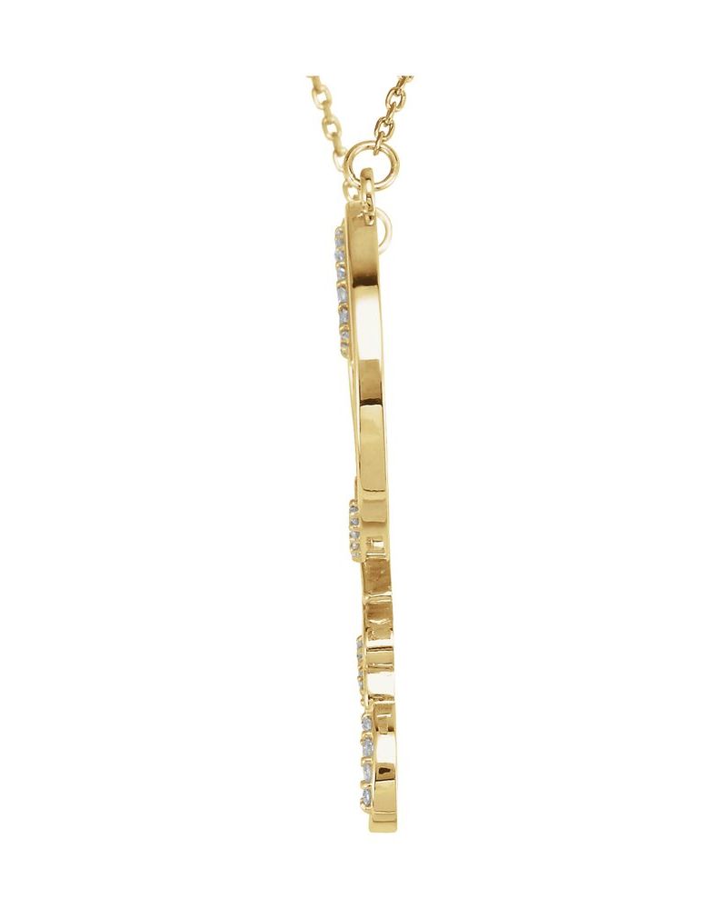 Colar Infinito Coração Amor em Ouro 14k com Diamantes Naturais
