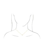 Colar Solitário Pedra do Mês com Cravação Bezel em Ouro 14k com Diamantes de Laboratório