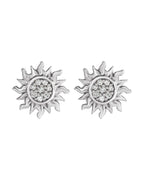 Brinco Sol em Ouro 14k com Diamantes Naturais
