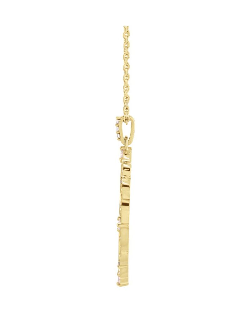 Colar Anjo da Guarda em Ouro 14k com Diamantes Naturais