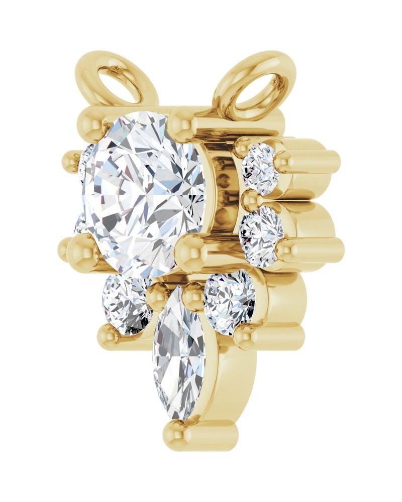 Colar Cravejado em Ouro 14k com Diamantes de Laboratório – Modelo 2