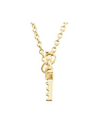 Colar Cruz Horizontal em Ouro 14k com Diamantes de Laboratório