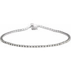 Pulseira Riviera em Ouro 14k com Diamantes Naturais – Modelo 30 – Ouro Branco 14k