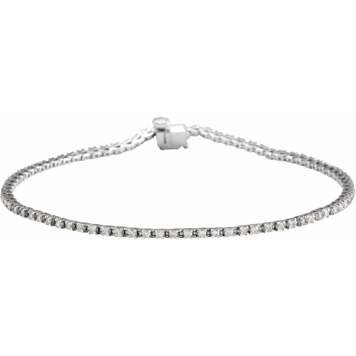 Pulseira Riviera em Ouro 14k com Diamantes Naturais – Modelo 30 – Ouro Branco 14k