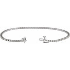 Pulseira Riviera em Ouro 14k com Diamantes Naturais – Modelo 30 – Ouro Branco 14k