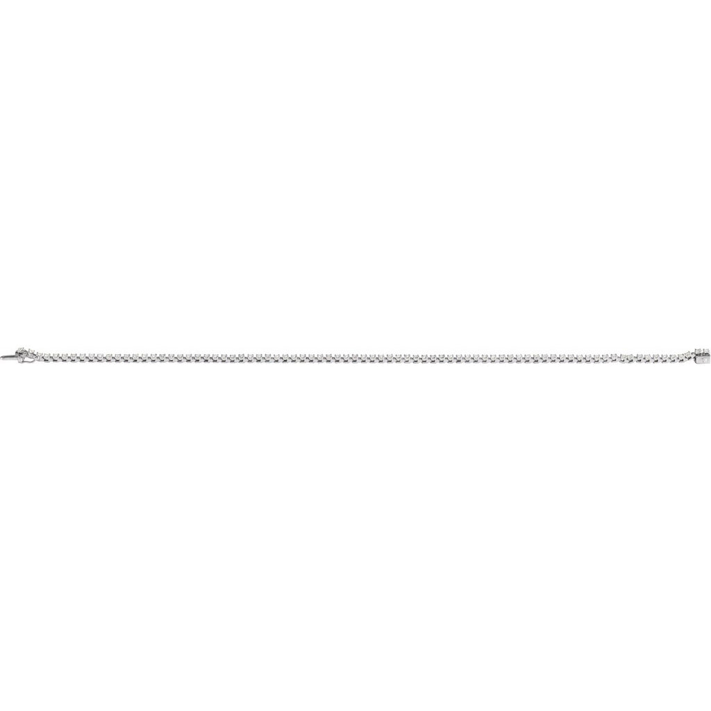 Pulseira Riviera em Ouro 14k com Diamantes Naturais – Modelo 30 – Ouro Branco 14k