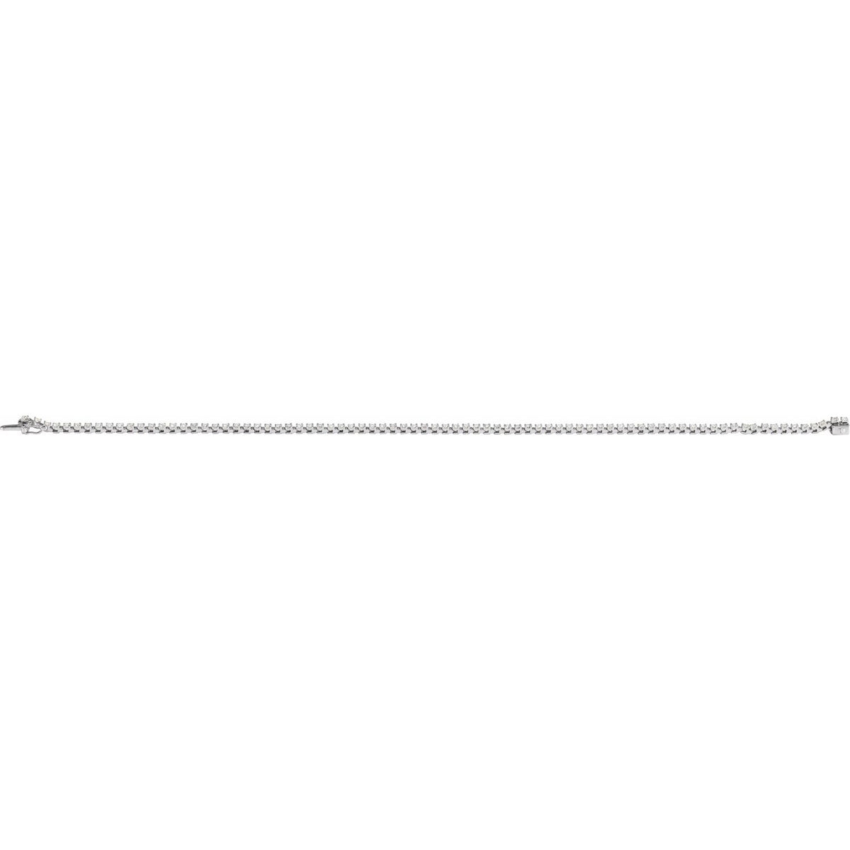 Pulseira Riviera em Ouro 14k com Diamantes Naturais – Modelo 30 – Ouro Branco 14k