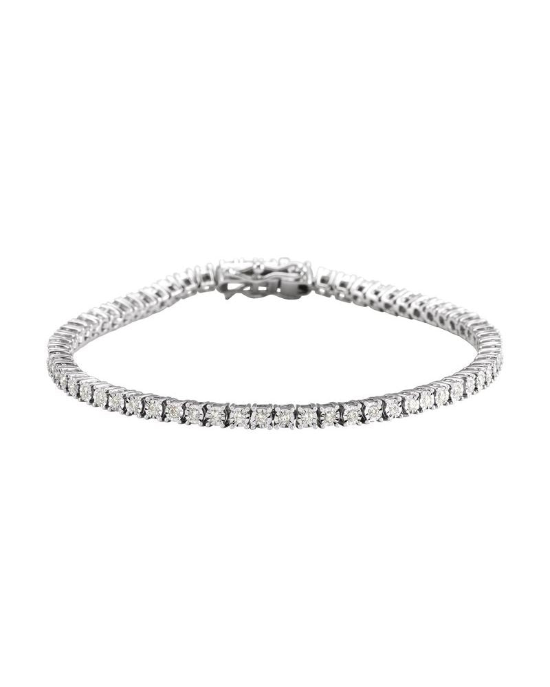 Pulseira Riviera em Ouro 14k com Diamantes Naturais – Modelo 4