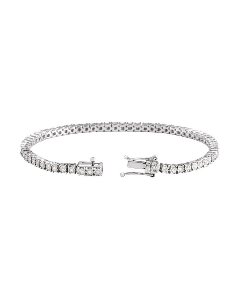Pulseira Riviera em Ouro 14k com Diamantes Naturais – Modelo 4