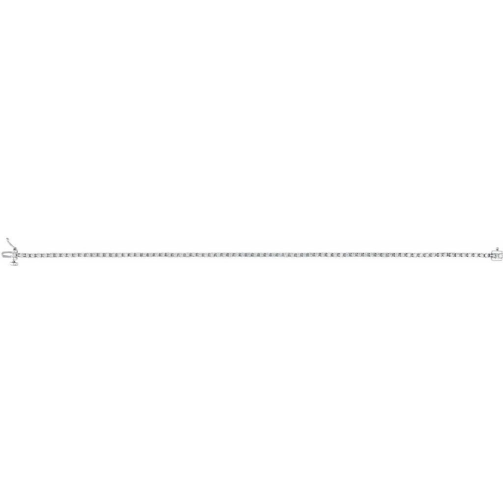 Pulseira Riviera em Ouro 14k com Diamantes Naturais – Modelo 30 – Ouro Branco 14k