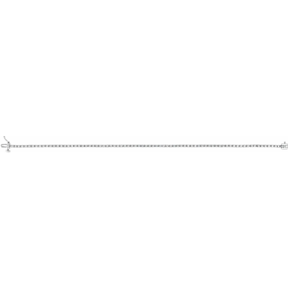 Pulseira Riviera em Ouro 14k com Diamantes Naturais – Modelo 30 – Ouro Branco 14k