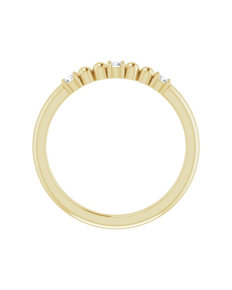 Anel Bolinhas em Ouro 14k com Diamantes Naturais
