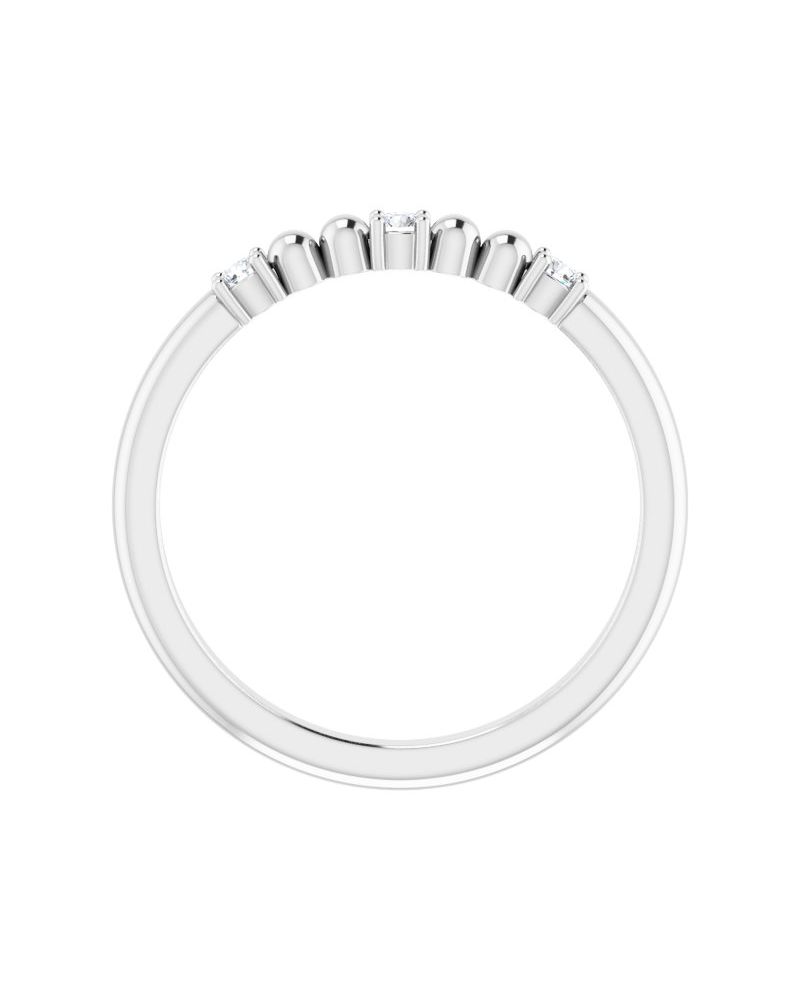 Anel Bolinhas em Ouro 14k com Diamantes Naturais