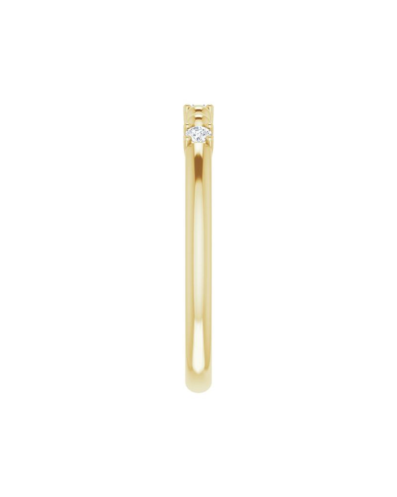 Anel Bolinhas em Ouro 14k com Diamantes Naturais