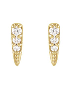 Brinco Spike em Ouro 14k com Diamantes Naturais
