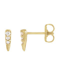 Brinco Spike em Ouro 14k com Diamantes Naturais