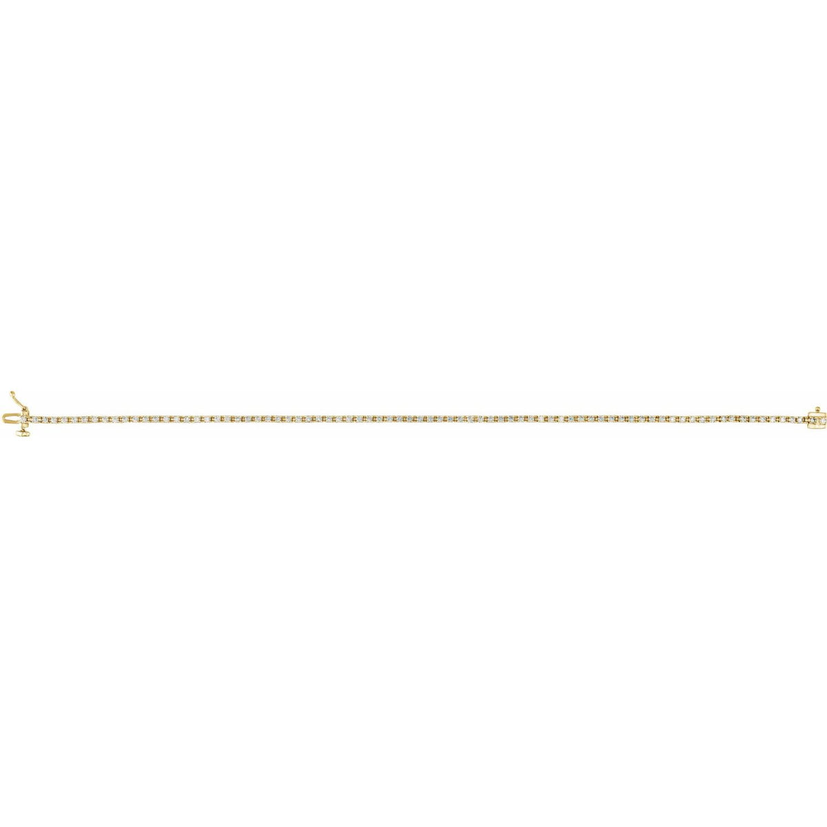 Pulseira Riviera em Ouro 14k com Diamantes Naturais – Modelo 30 – Ouro Amarelo 14k