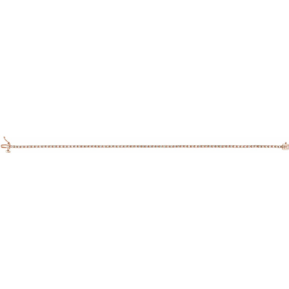 Pulseira Riviera em Ouro 14k com Diamantes Naturais – Modelo 30 – Ouro Rosé 14k