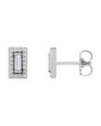 Brinco Halo em Ouro 14k com Diamantes Naturais – Modelo 8