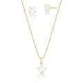 Conjunto Brinco e Colar com Ponto de Luz
