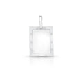 Pingente de Prata 925 Liso Retangular Trabalhado