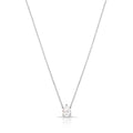 Colar de Prata 925 com Pedra Moissanite de Gota 5x7mm