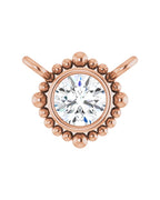 Colar Bolinhas com Cravação Bezel em Ouro 14k com Diamantes de Laboratório