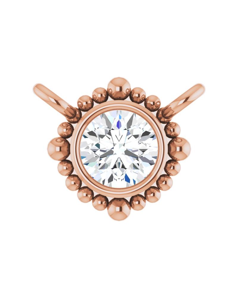 Colar Bolinhas com Cravação Bezel em Ouro 14k com Diamantes de Laboratório