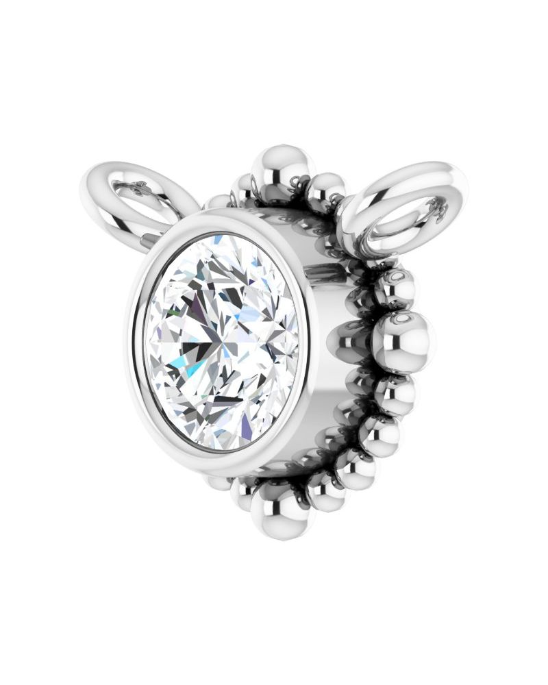Colar Bolinhas com Cravação Bezel em Ouro 14k com Diamantes de Laboratório