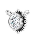 Colar Bolinhas com Cravação Bezel em Ouro 14k com Diamantes de Laboratório