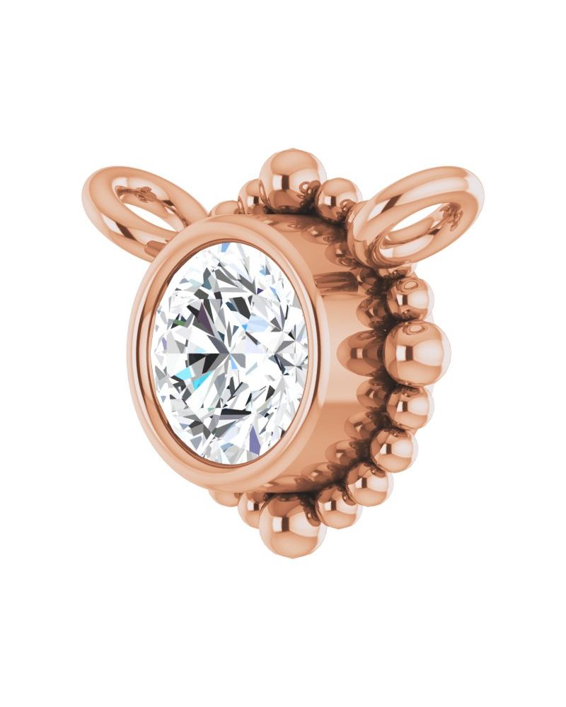 Colar Bolinhas com Cravação Bezel em Ouro 14k com Diamantes de Laboratório