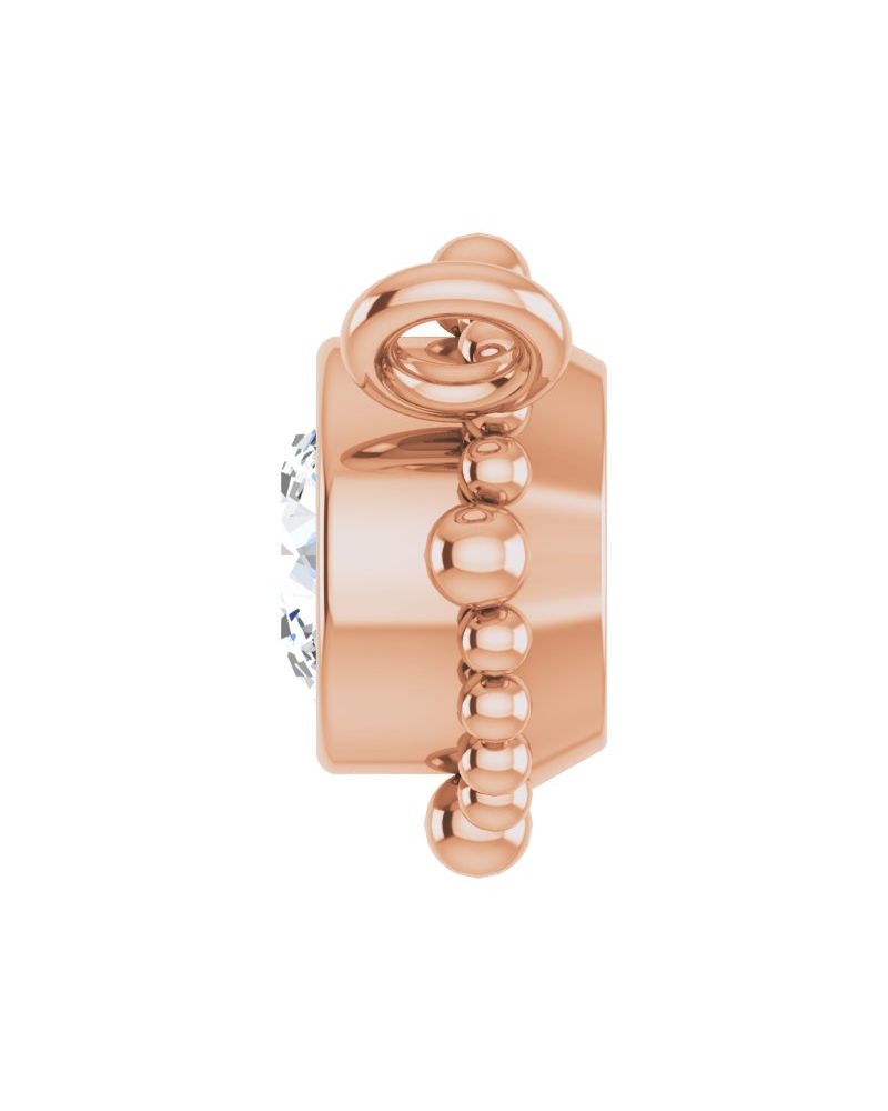 Colar Bolinhas com Cravação Bezel em Ouro 14k com Diamantes de Laboratório