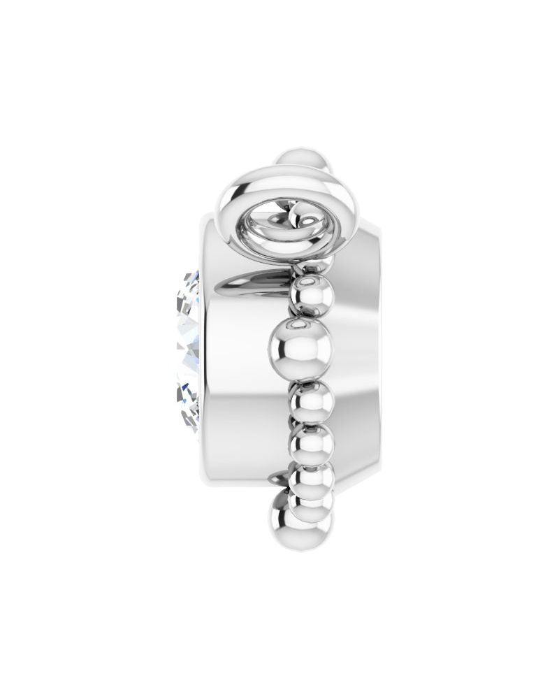 Colar Bolinhas com Cravação Bezel em Ouro 14k com Diamantes de Laboratório