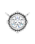 Colar Bolinhas com Cravação Bezel em Ouro 14k com Diamantes de Laboratório