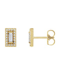 Brinco Halo em Ouro 14k com Diamantes Naturais – Modelo 8