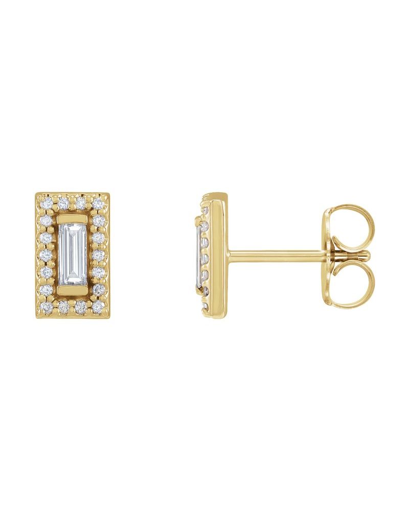 Brinco Halo em Ouro 14k com Diamantes Naturais – Modelo 8