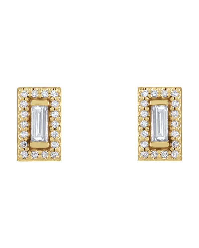 Brinco Halo em Ouro 14k com Diamantes Naturais – Modelo 8