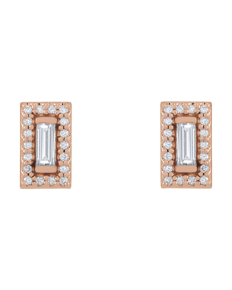 Brinco Halo em Ouro 14k com Diamantes Naturais – Modelo 8