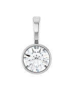 Pingente Ponto de Luz em Ouro 14k com Diamante de Laboratório – Aro Liso
