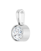 Pingente Ponto de Luz em Ouro 14k com Diamante de Laboratório – Aro Liso