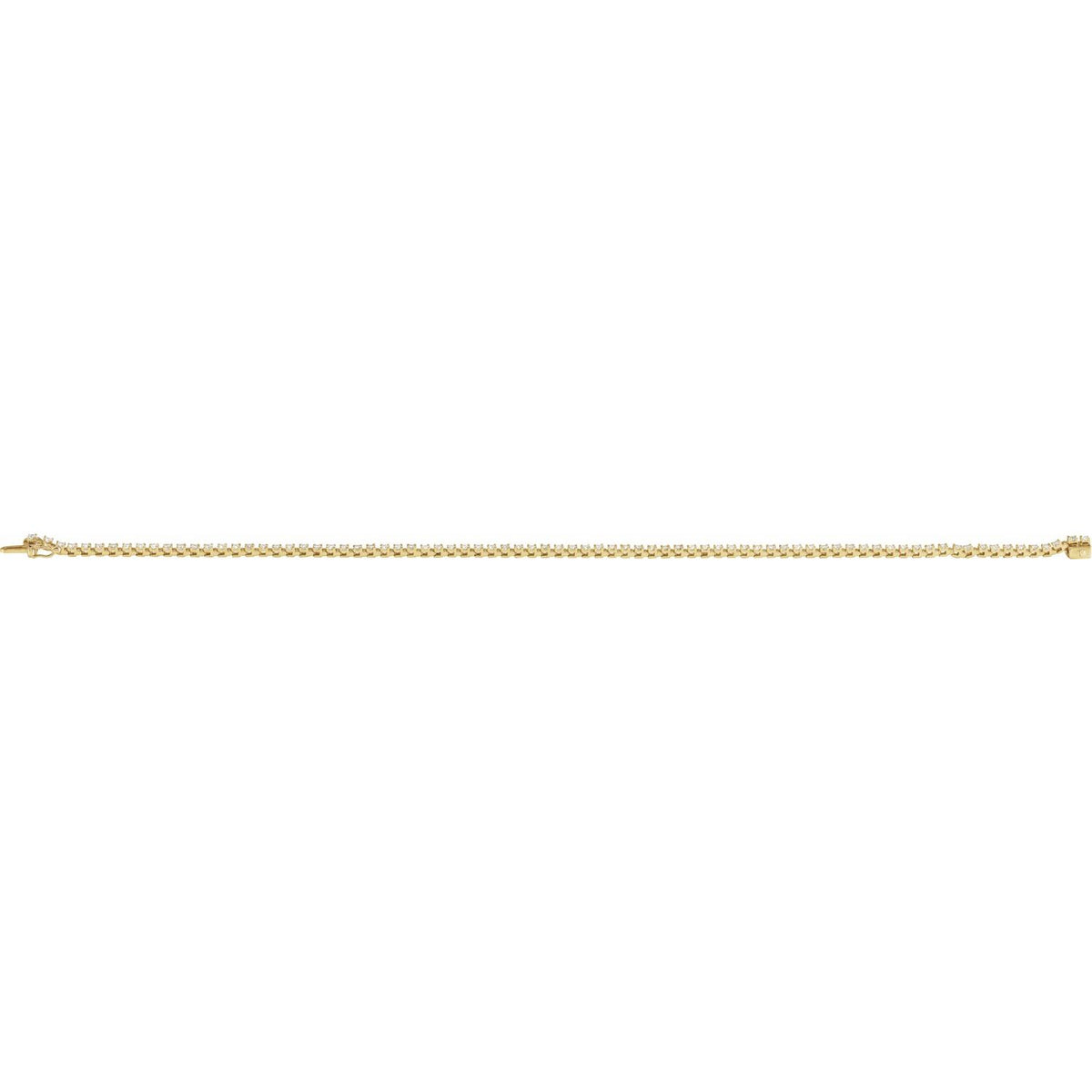 Pulseira Riviera em Ouro 14k com Diamantes Naturais – Modelo 30 – Ouro Amarelo 14k
