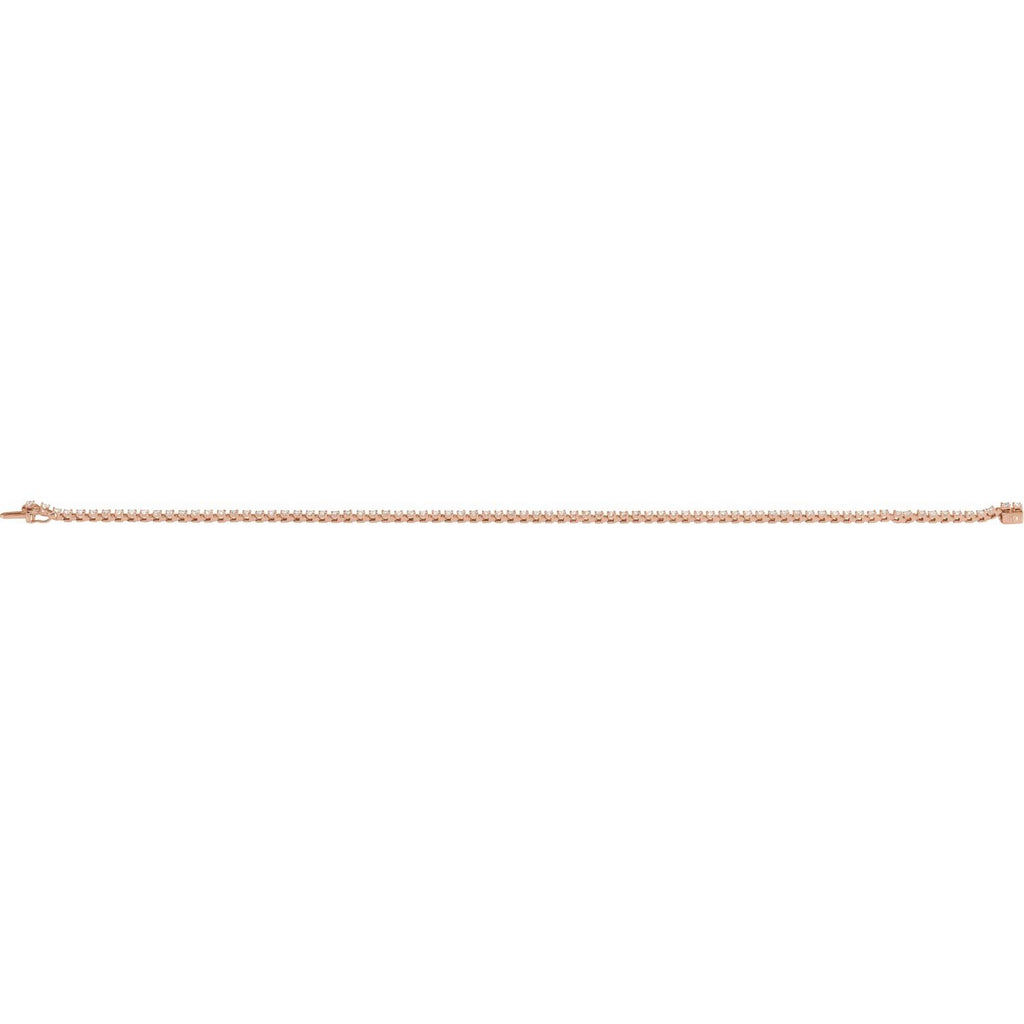 Pulseira Riviera em Ouro 14k com Diamantes Naturais – Modelo 30 – Ouro Rosé 14k