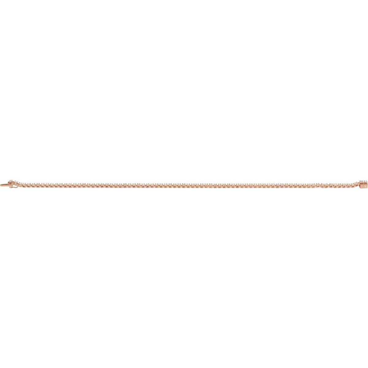 Pulseira Riviera em Ouro 14k com Diamantes Naturais – Modelo 30 – Ouro Rosé 14k