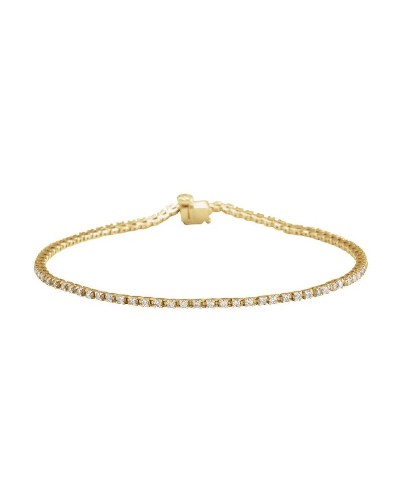 Pulseira Riviera em Ouro 14k com Diamantes de Laboratório – Modelo 18