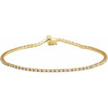 Pulseira Riviera em Ouro 14k com Diamantes Naturais – Modelo 30 – Ouro Amarelo 14k