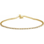 Pulseira Riviera em Ouro 14k com Diamantes Naturais – Modelo 30 – Ouro Amarelo 14k