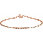 Pulseira Riviera em Ouro 14k com Diamantes Naturais – Modelo 30 – Ouro Rosé 14k