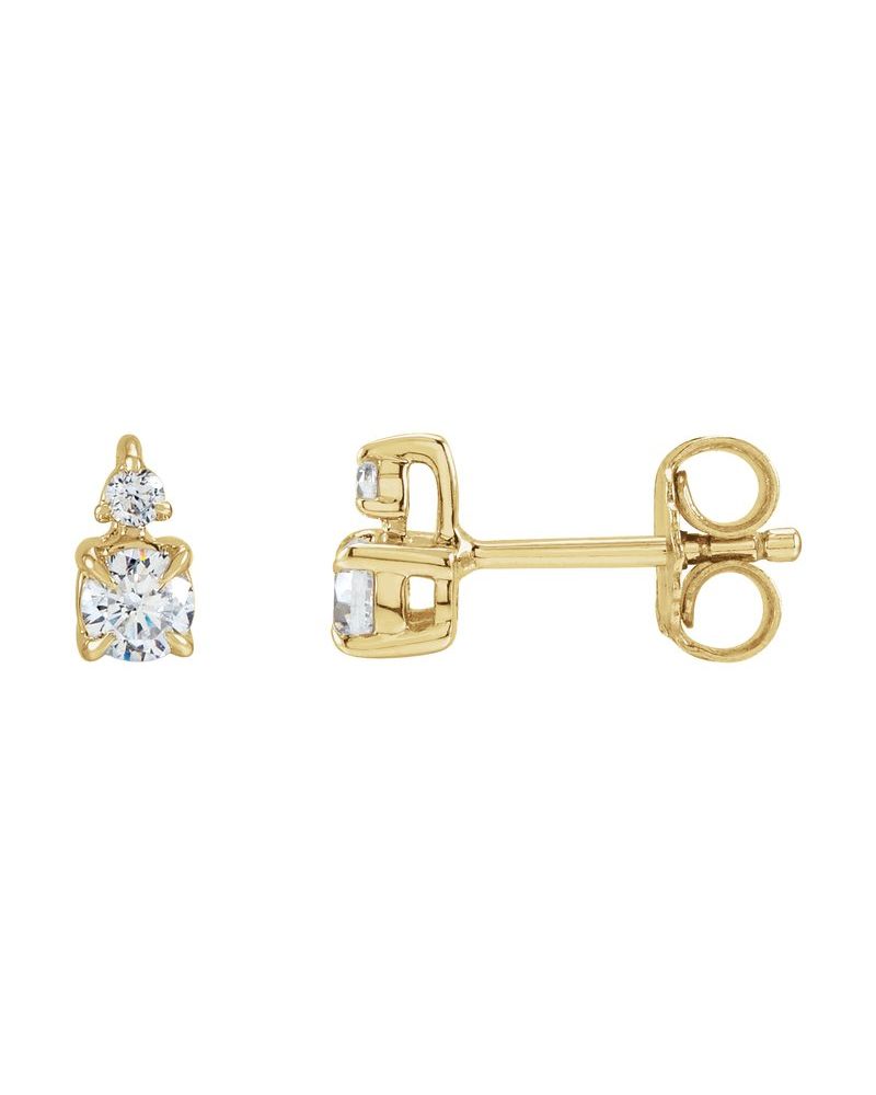 Brinco em Ouro 14k com Diamantes de Laboratório – Modelo 8