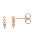 Brinco Spike em Ouro 14k com Diamantes Naturais