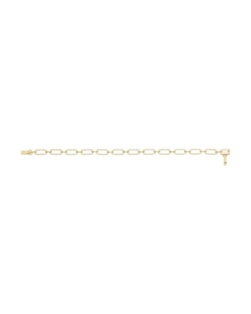 Pulseira Elos Cravejada em Ouro 14k com Diamantes Naturais – Modelo 5
